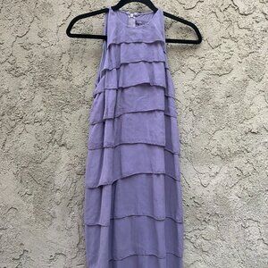 Vince lilac tiered ruffle mini dress